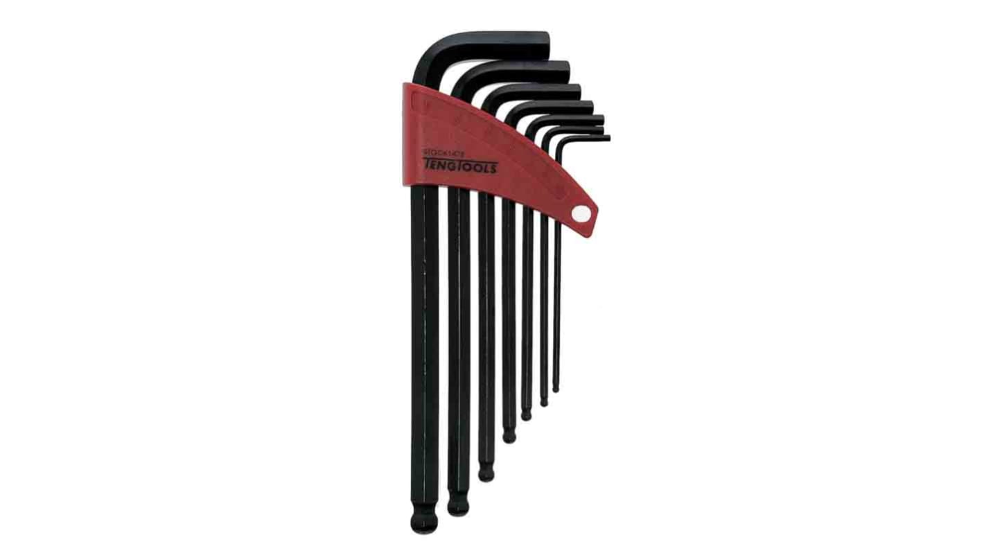 Teng Tools 7 piece L Shape Metric Hex Key Set, 2.5 → 10mm