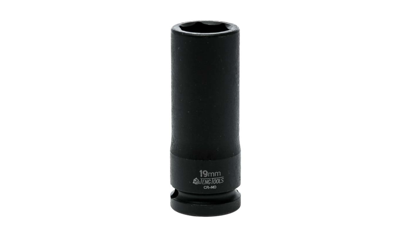 Teng Tools 19mm, 1/2 in Drive Impact Socket, 28.5 mm length