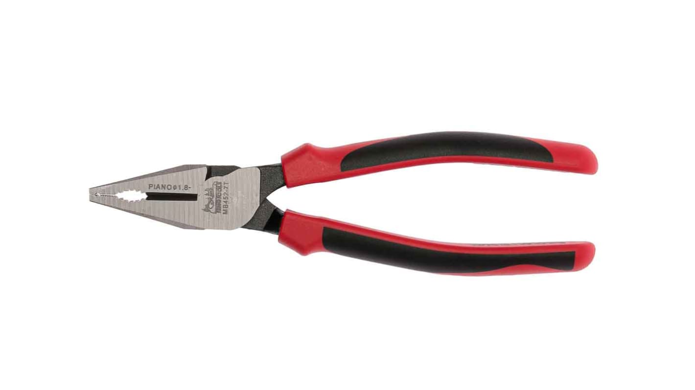 Teng Tools Combination Pliers, 23 mm Overall, Straight Tip, 23mm Jaw