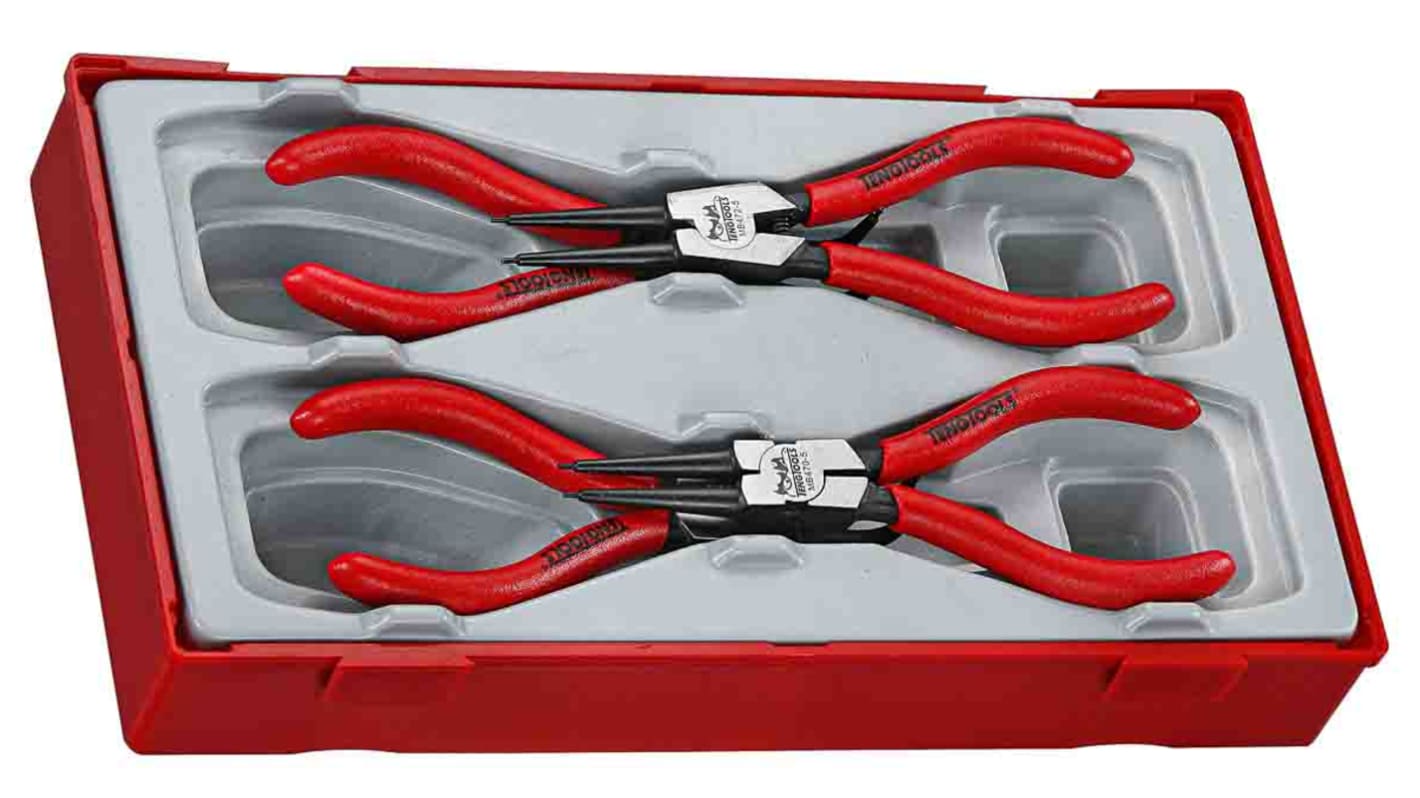 Teng Tools 4-Piece Circlip Plier Set, 250 mm Overall