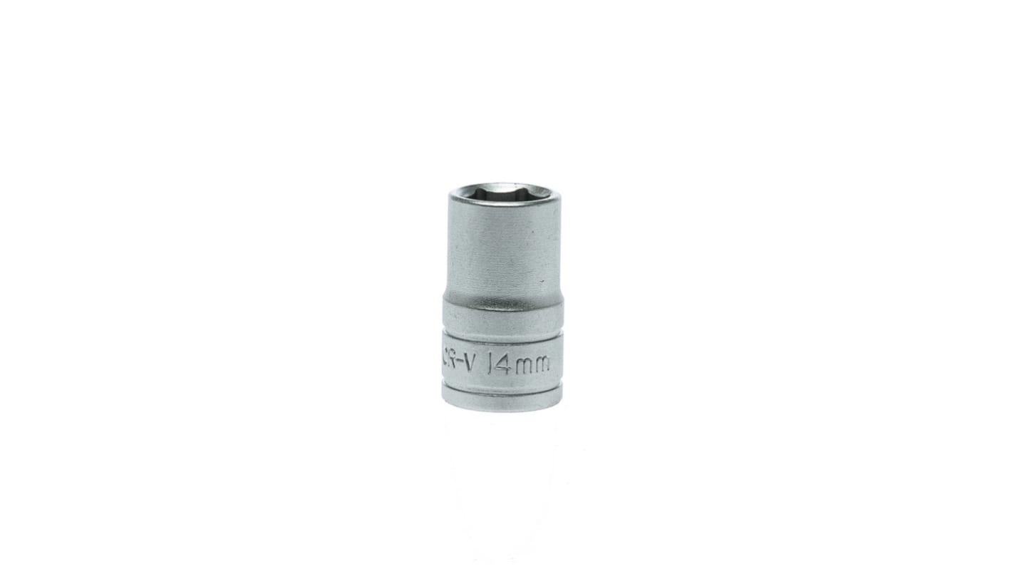 Teng Tools 1/2 in Drive 14mm Standard Socket, 6 point, 38 mm Overall Length
