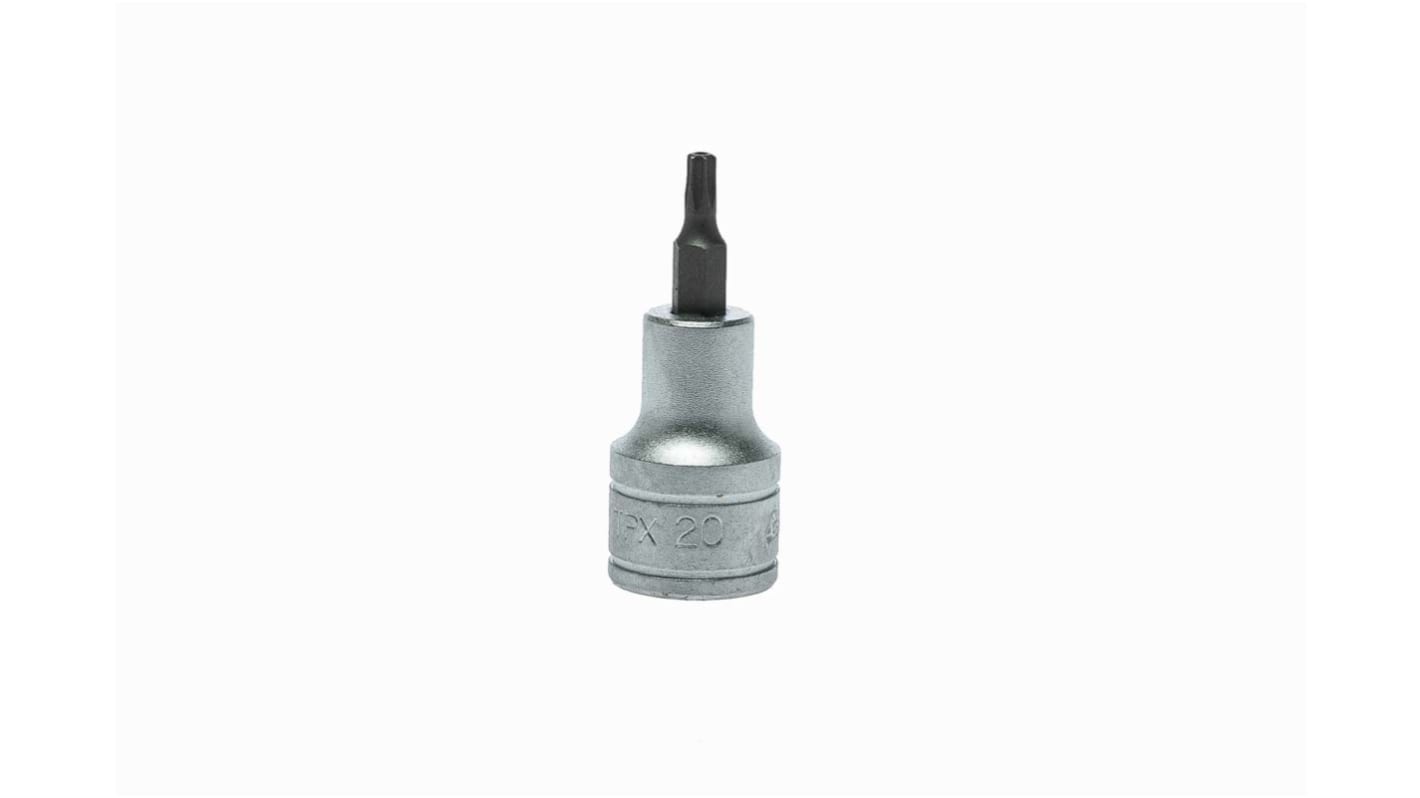 Teng Tools 1/2 in Drive Bit Socket, Tamperproof Torx Bit, T20