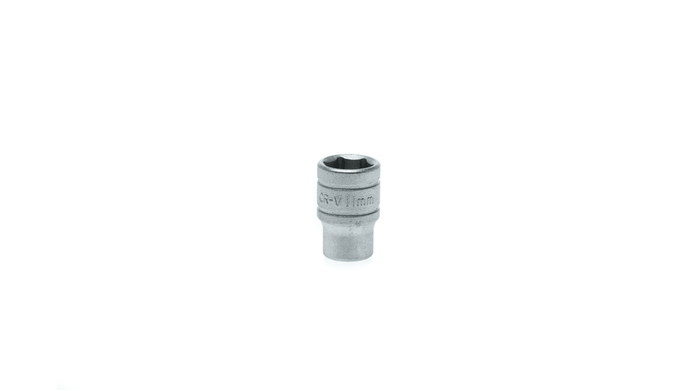 Teng Tools 1/4 in Drive 11mm Standard Socket, 6 point, 25 mm Overall Length
