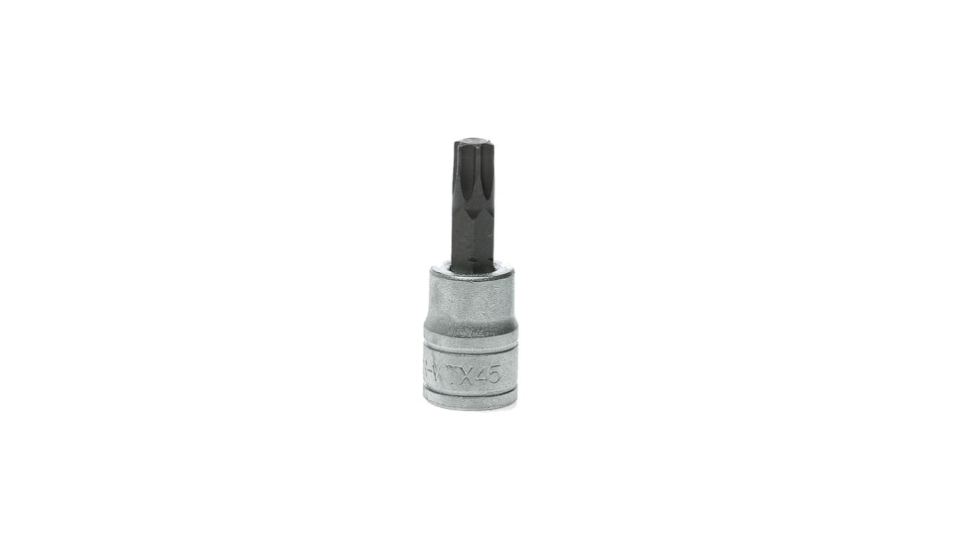 Teng Tools 3/8 in Drive Bit Socket, Torx Bit, T45