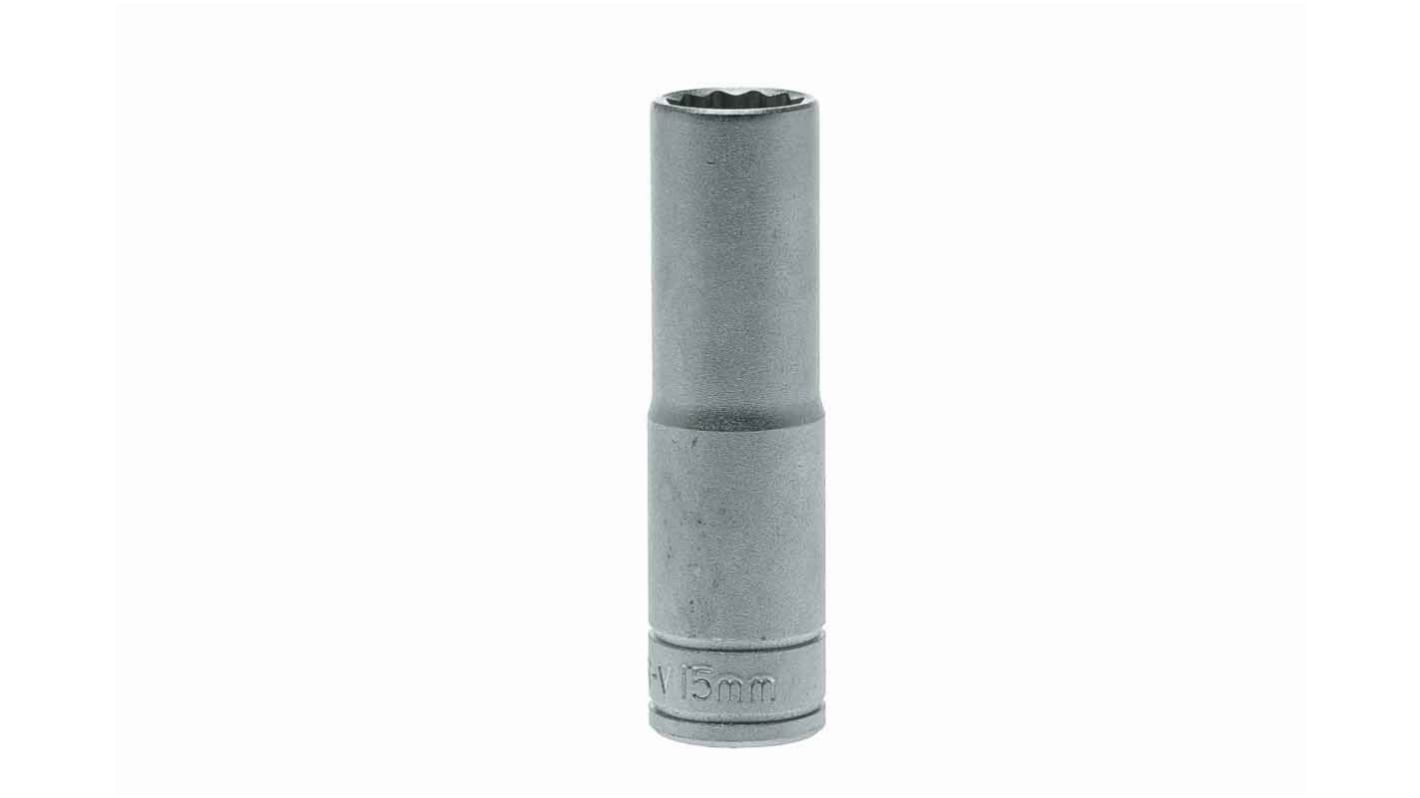 Teng Tools 1/2 in Drive 15mm Deep Socket, 12 point, 79 mm Overall Length
