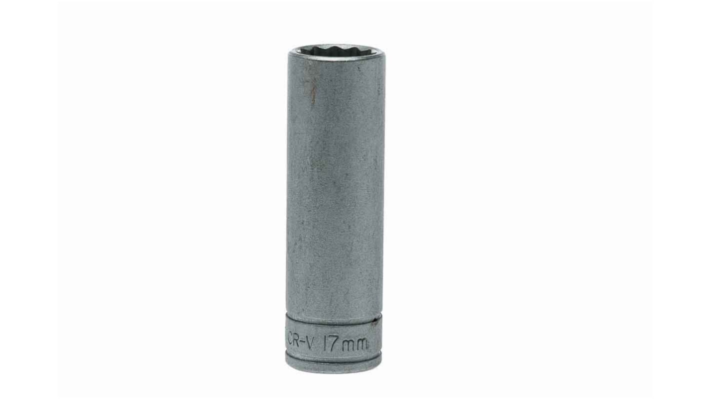 Teng Tools 1/2 in Drive 17mm Deep Socket, 12 point, 79 mm Overall Length