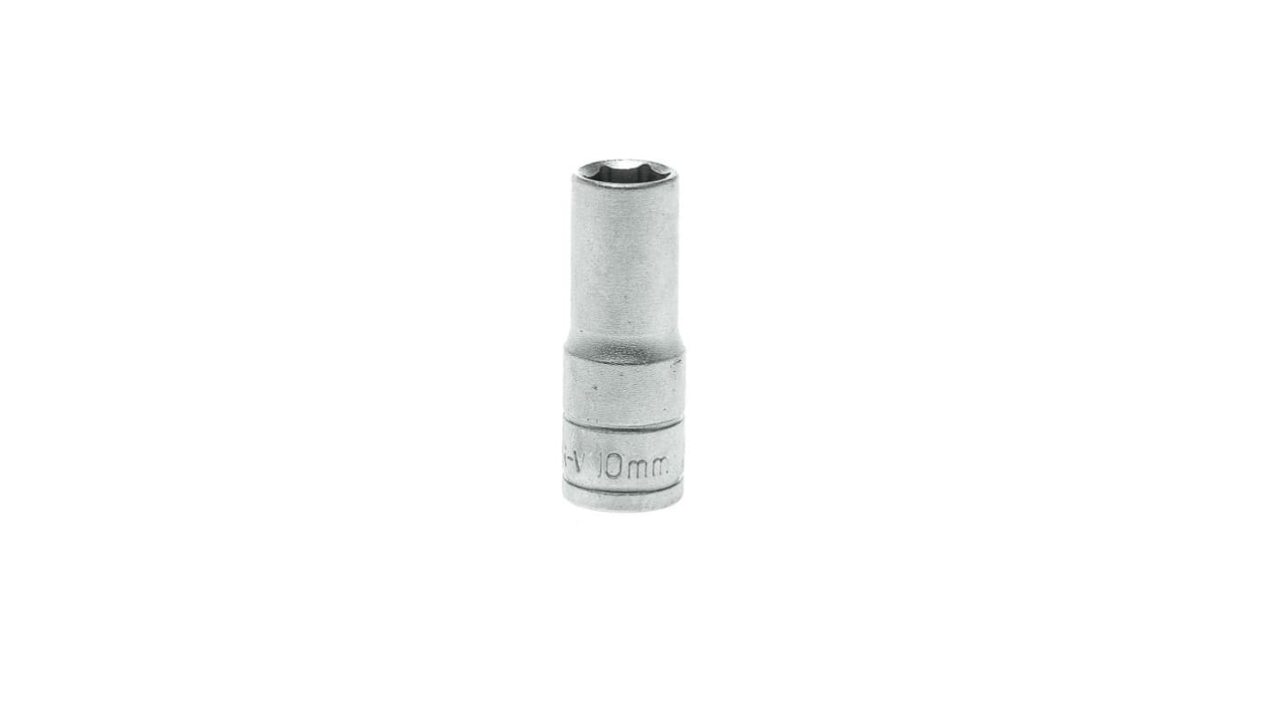 Teng Tools 3/8 in Drive 10mm Deep Socket, 6 point, 45.5 mm Overall Length