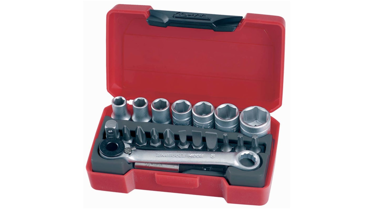 Teng Tools 1/4 Zoll Vierkant metrisch 6-Punkt; Phillips-Bit; Pozidriv-Bit; Schlitz-Bit; Torx-Bit