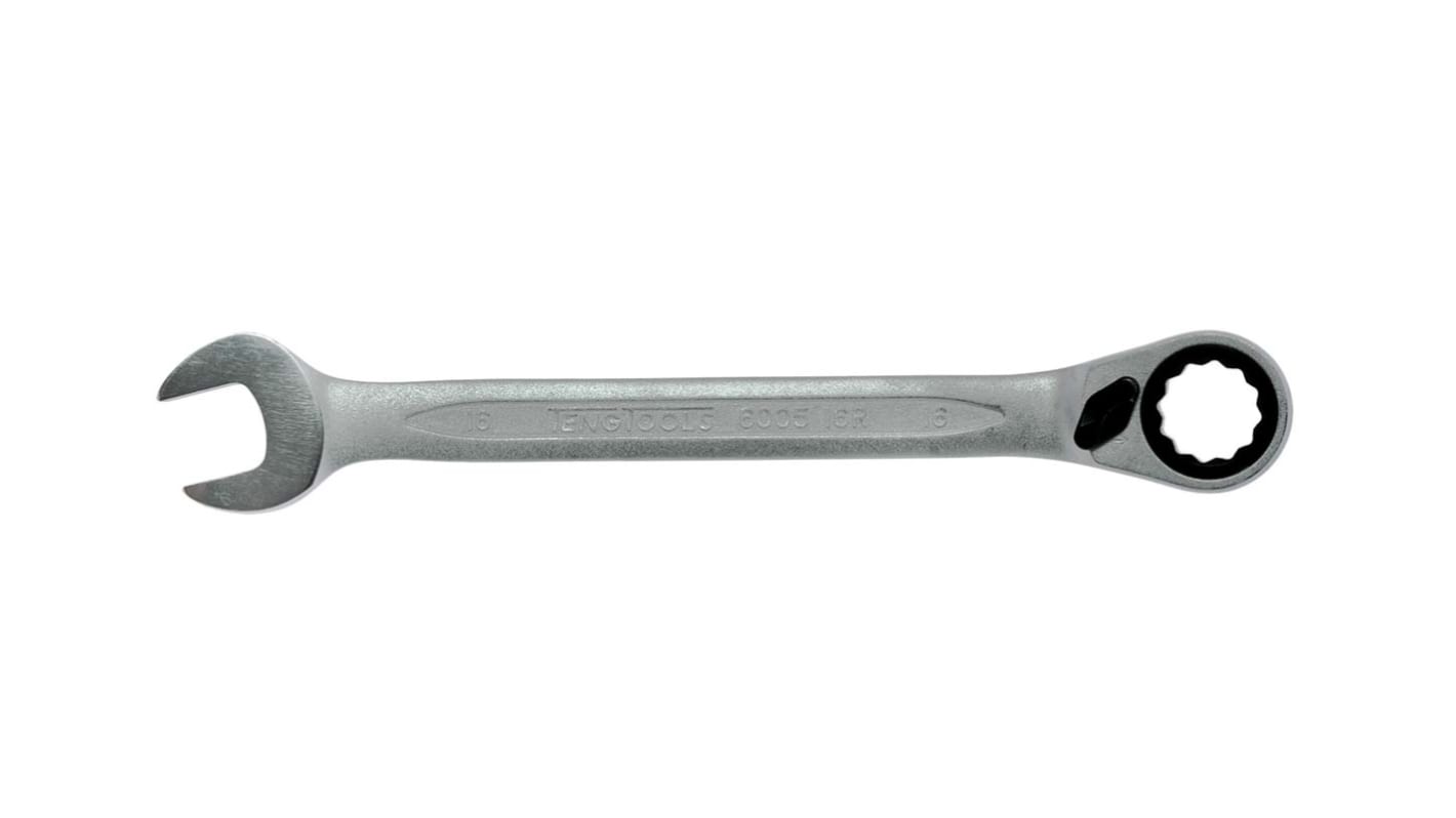Teng Tools Combination Ratchet Spanner, 16mm, 208 mm Overall