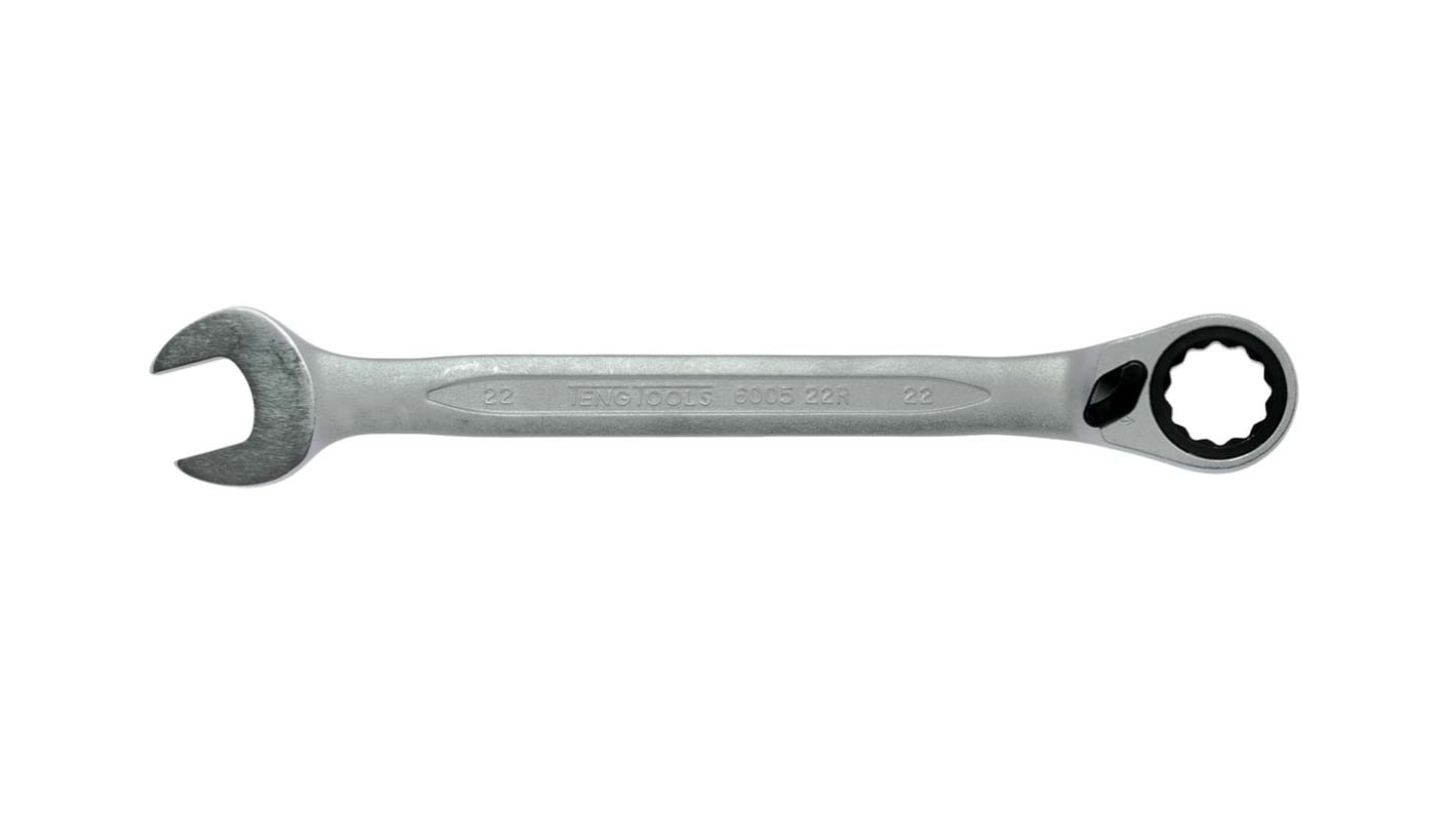Uniwersalny klucz zapadkowy Klucz płasko-oczkowy z grzechotką Teng Tools długość 290 mm Chromowo-wanadowy