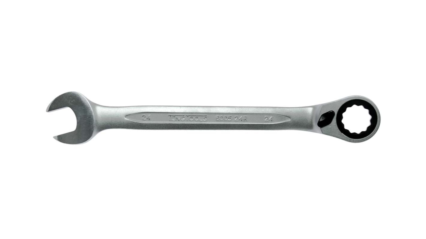 Klucz płasko-oczkowy Klucz płasko-oczkowy z grzechotką Teng Tools długość 323 mm Chromowo-wanadowy