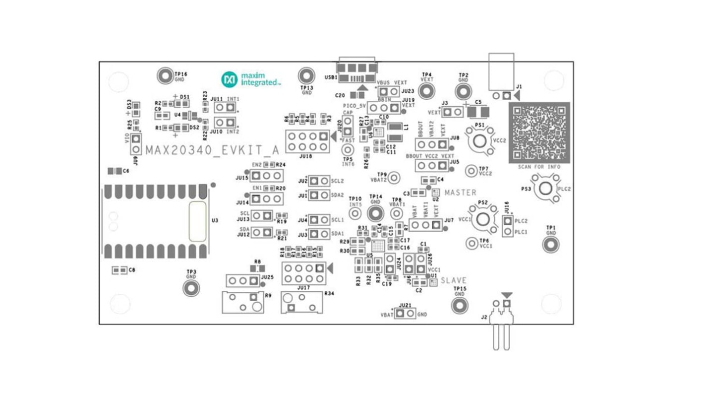 Maxim Integrated MAX20340EVKIT Evaluation Kit for MAX20340 USB Power Controller for MAX20340