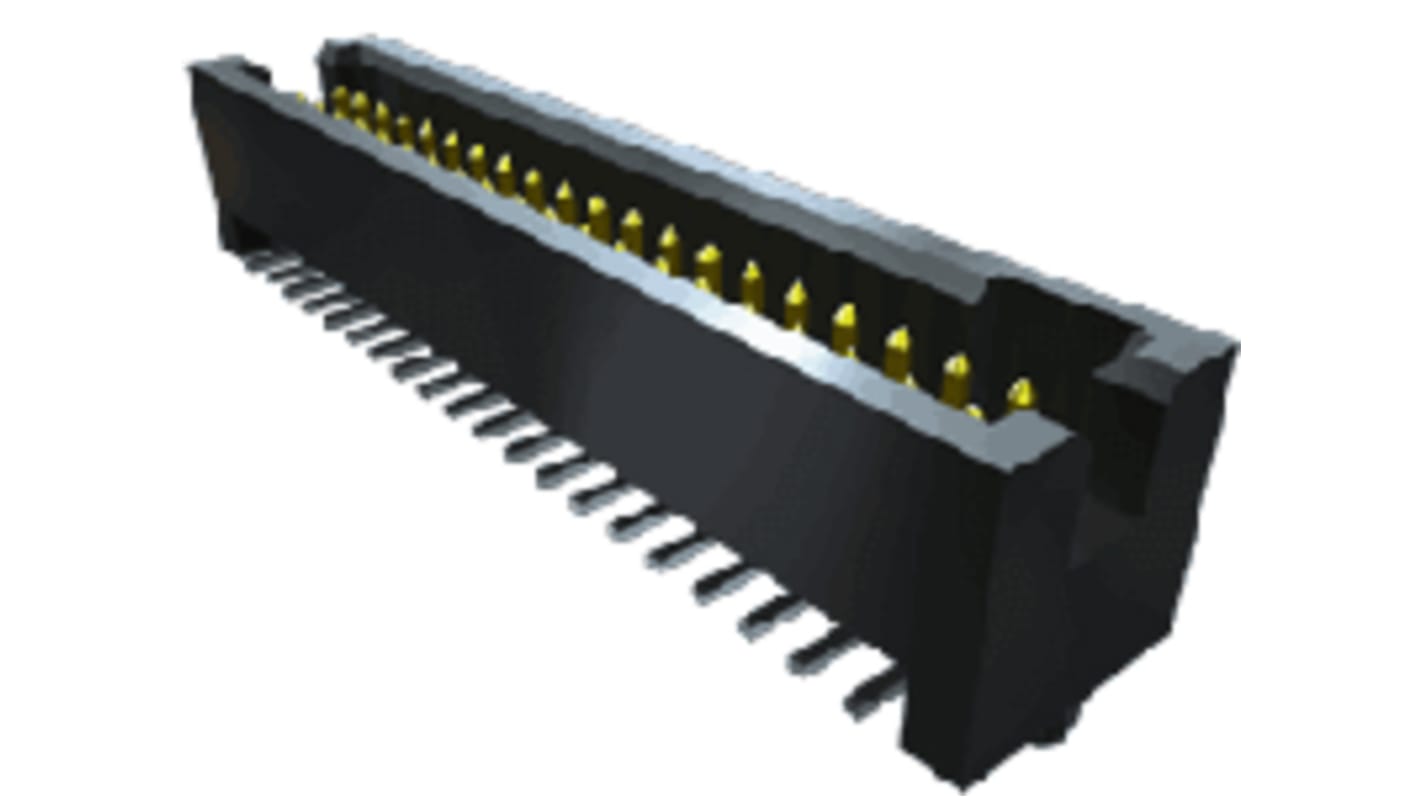 Samtec TFM Series Straight PCB Header, 8 Contact(s), 1.27mm Pitch, 2 Row(s), Shrouded