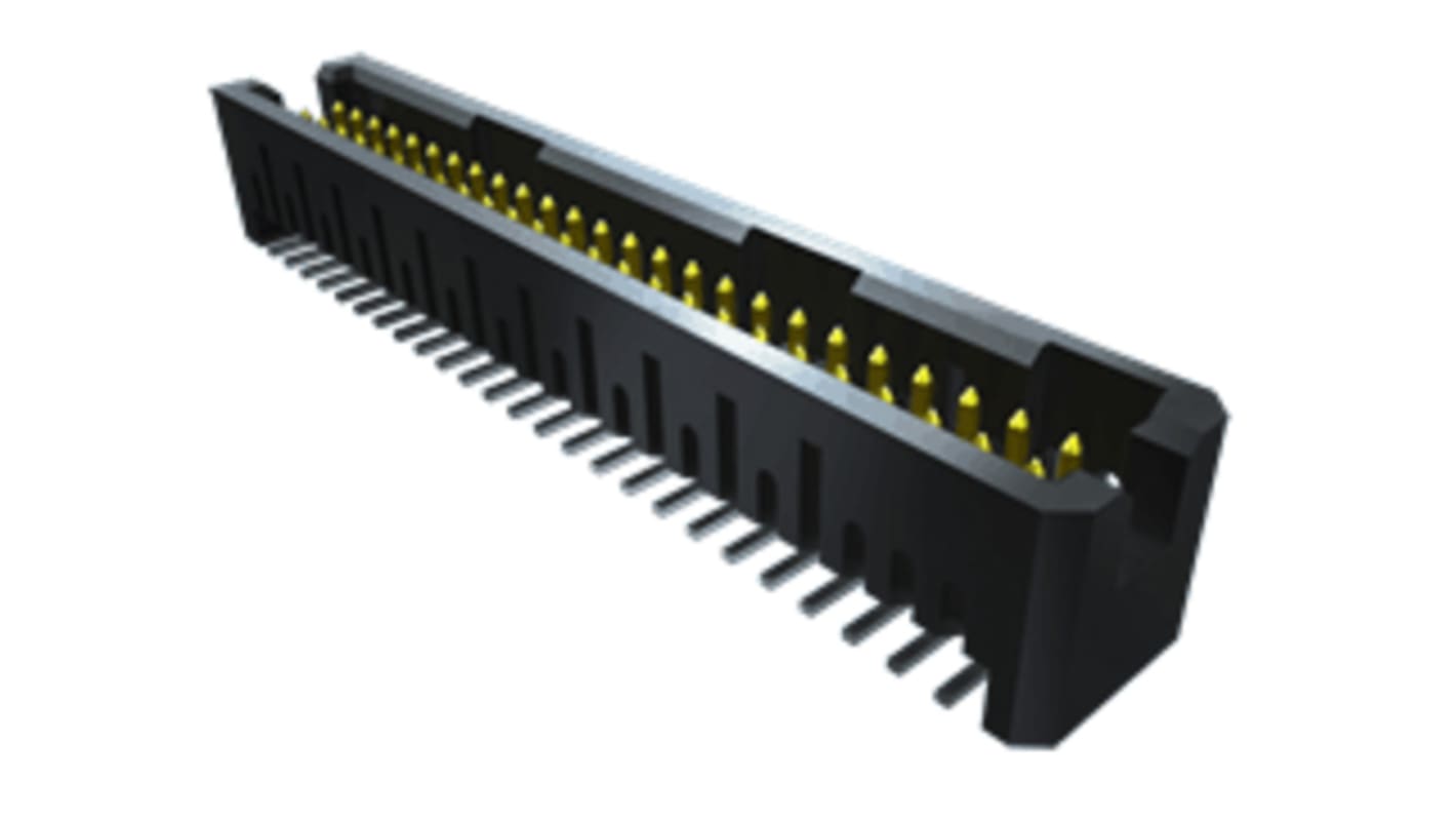 Samtec TFML Series Straight PCB Header, 10 Contact(s), 1.27mm Pitch, 2 Row(s), Shrouded