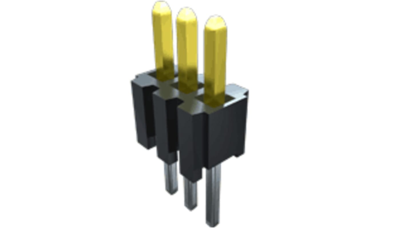 Samtec TMS Series Right Angle Through Hole Pin Header, 4 Contact(s), 1.27mm Pitch, 1 Row(s), Unshrouded