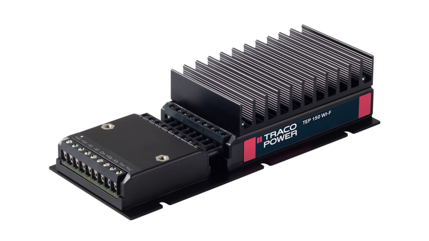 TRACOPOWER TEP 150 DC-DC Converter, 24V dc/ 6.3A Output, 18 → 75 V dc Input, 150W, Through Hole, +75°C Max Temp