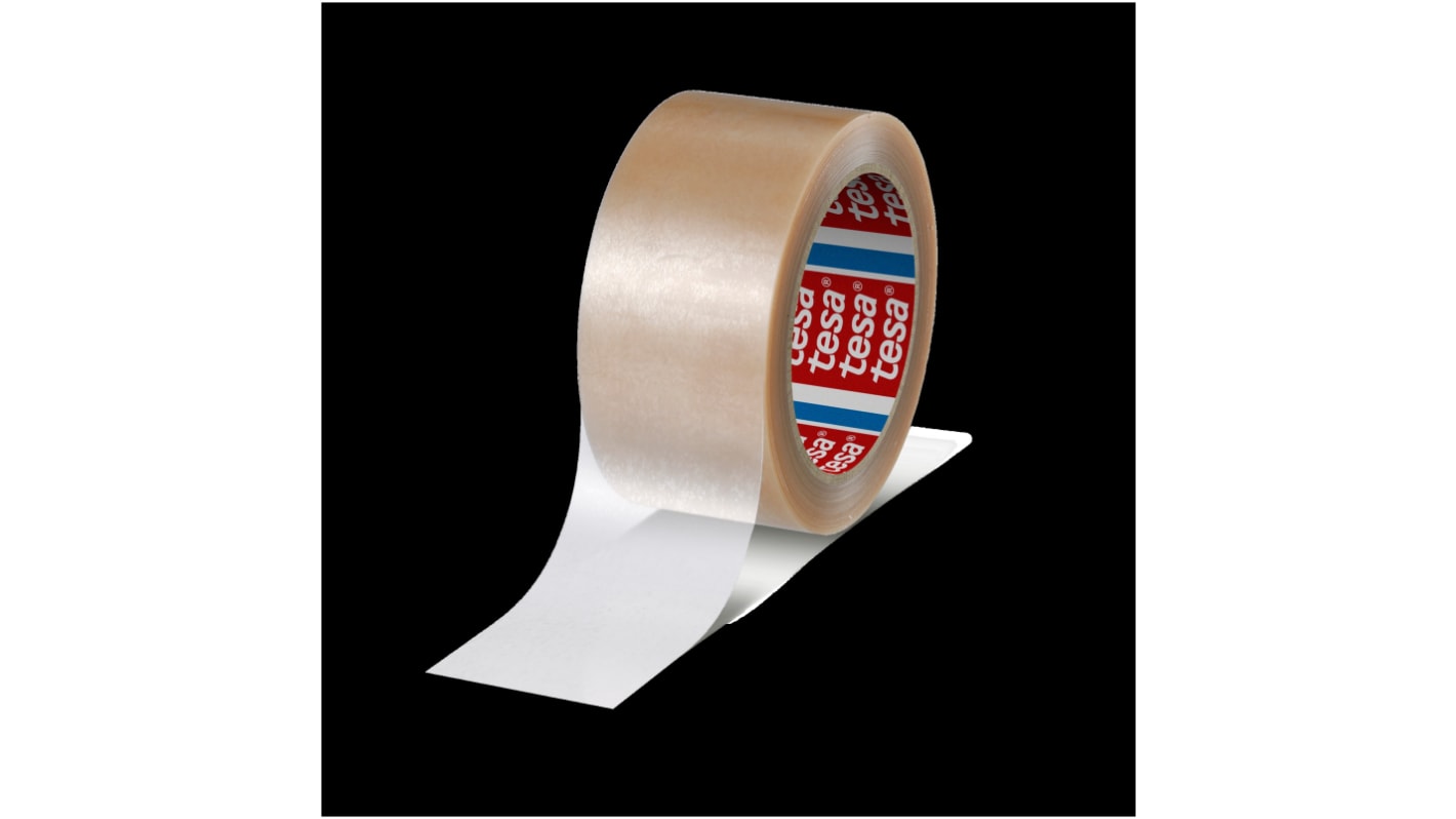 Tesa PVC封箱胶带, 透明, 50mm宽 x 66m长, 60%扯断伸长率, 04124-00015-00