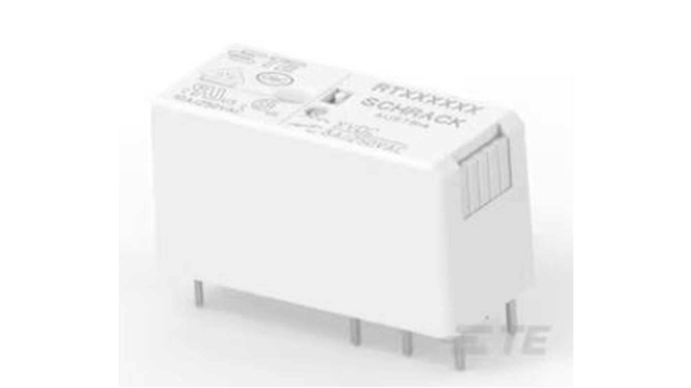 TE Connectivity PCB Mount Power Relay, 24V dc Coil, 8A Switching Current, DPDT