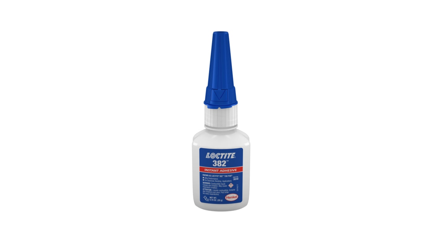 Loctite TAK PAK 382 + 7455 Cyanoacrylate, Transparent