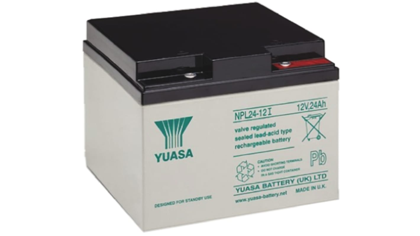 Yuasa YUASA NPL NPL24-12, 12V Forseglet blysyrebatteri, AGM VRLA Type, 24Ah