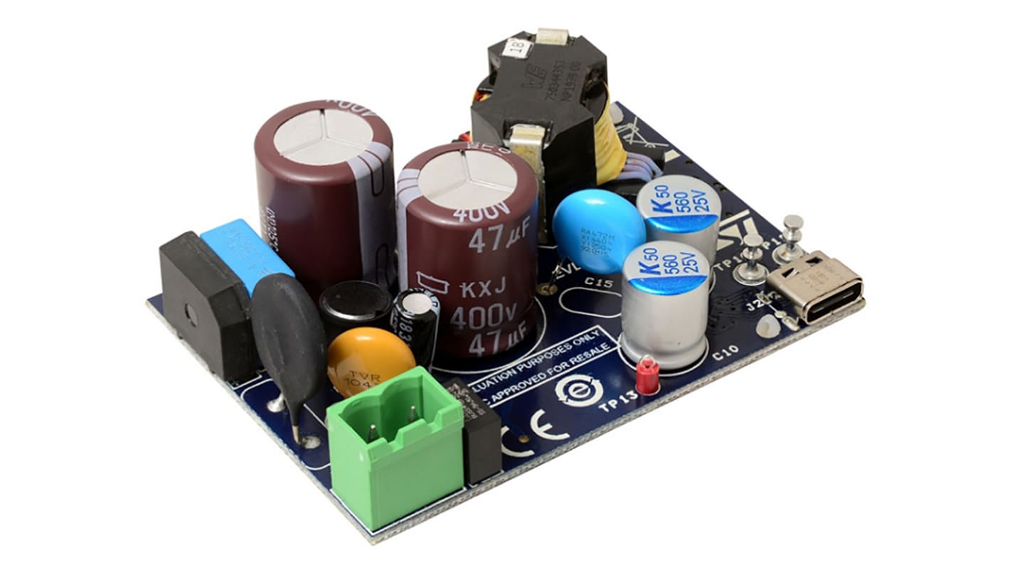 STMicroelectronics EVLSTCH03-45WPD 45W USB Type-C Power Delivery 3.0 Adapter USB Power Controller for STCH03 for To