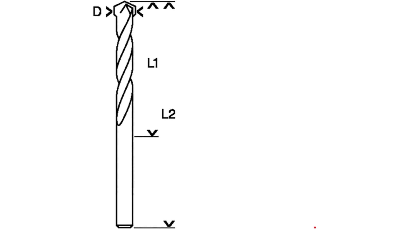 Bosch Steel Twist Drill Bit, 6mm Diameter, 150 mm Overall