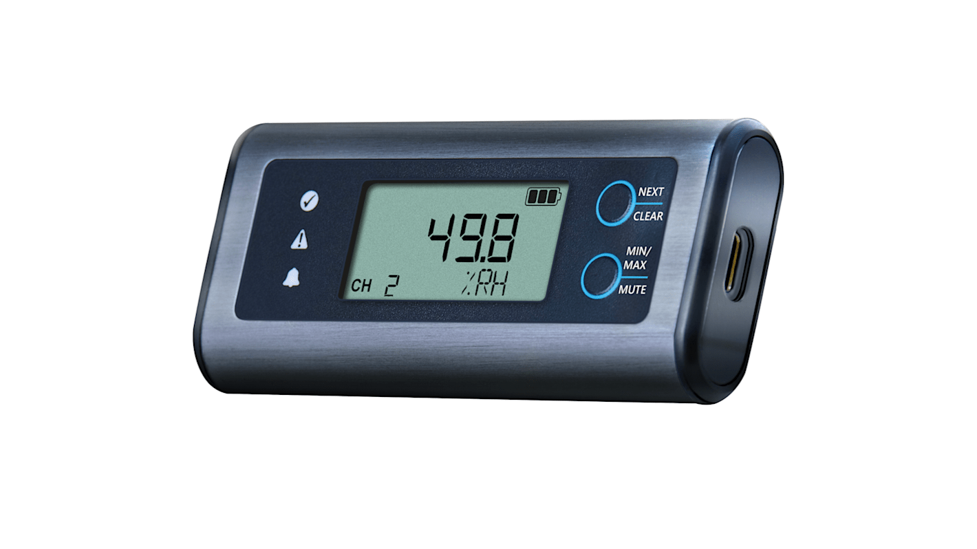 Registrador de datos Lascar EL-SIE-2, para Humedad, Temperatura, con alarma, display LCD, interfaz USB