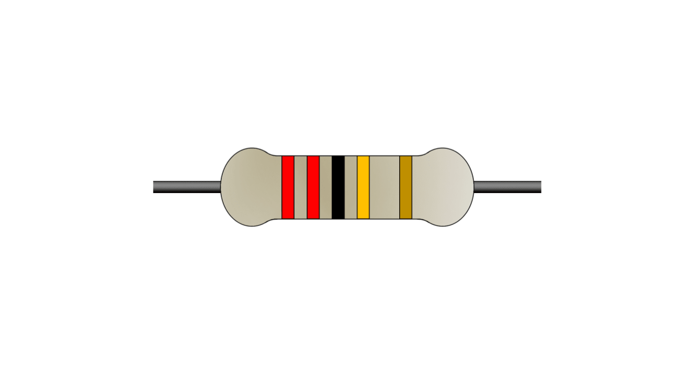 Résistance à film métallique 220kΩ 5%, 1W Axial