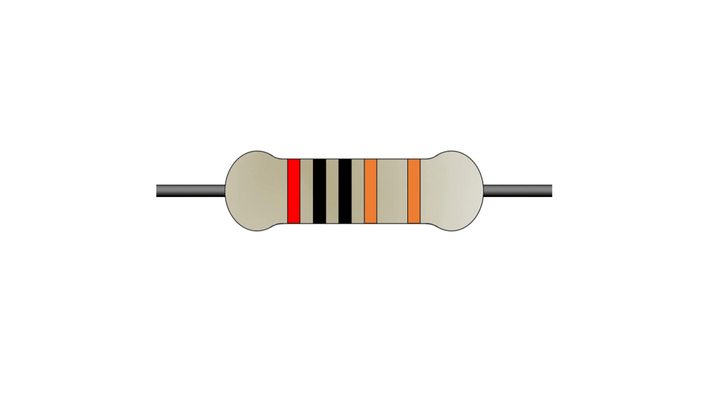 Yageo 2kΩ Metal Film Fixed Resistor 0.4W ±1% MF0204FTE52-2K