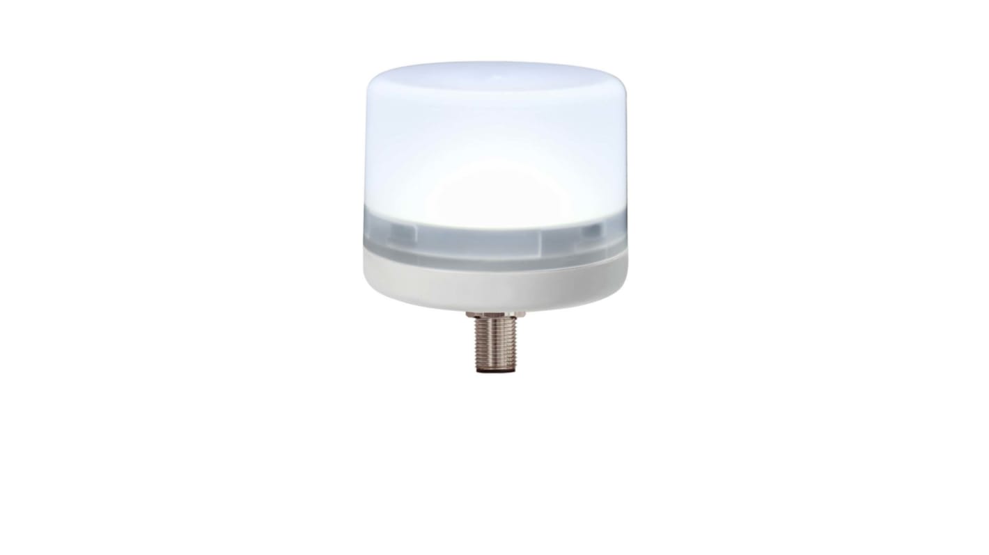 RS PRO 白色常亮LED警示灯, 白色外壳, 24 V 直流, Φ70mm底座, 螺钉安装, IP66