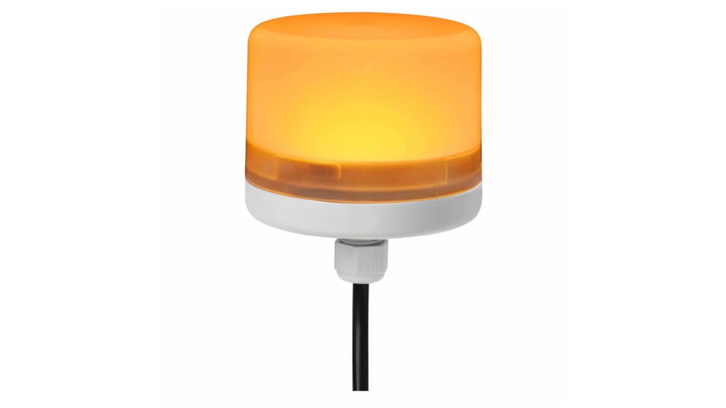 RS PRO Amber Steady Beacon, 24 Vdc, Screw Mount, LED Bulb, IP66