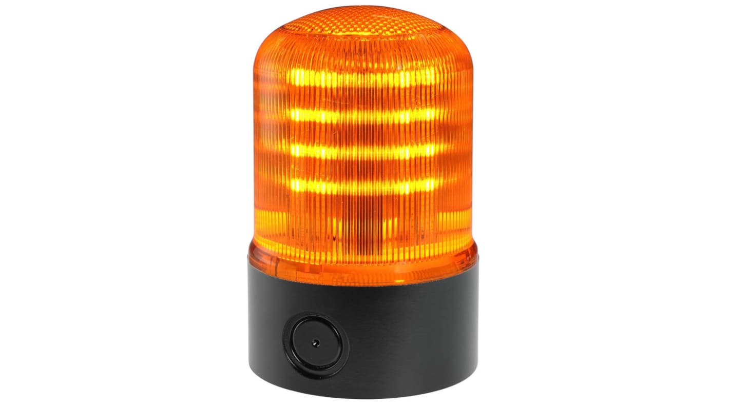 RS PRO, LED Blitz, Rundum, Dauer Signalleuchte Orange, 12 V ac/dc, 24 V ac/dc