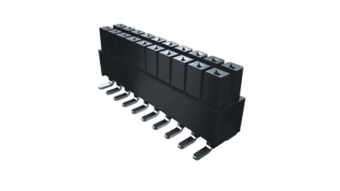 Samtec IPS1 Series Straight Through Hole Mount PCB Socket, 50-Contact, 2-Row, 2.54mm Pitch, Solder Termination