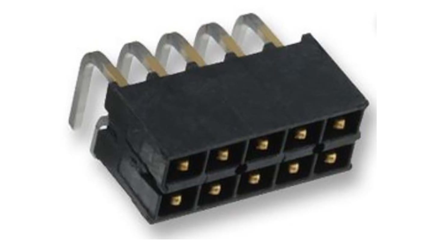 Conector macho para PCB Samtec serie IPT1 de 10 vías, 2 filas, paso 2.54mm, Montaje Superficial