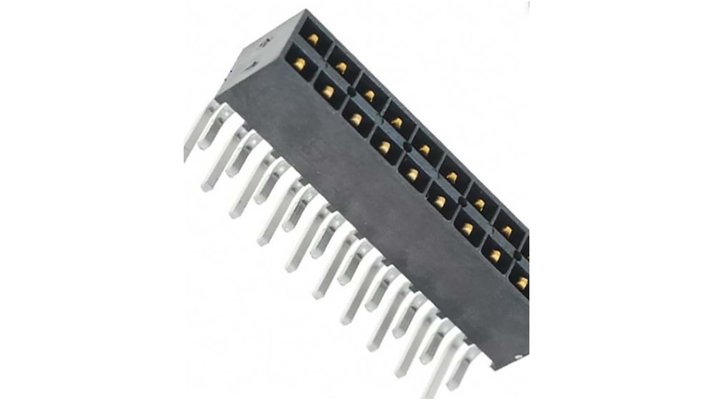 Samtec IPT1 Series Straight Through Hole PCB Header, 30 Contact(s), 2.54mm Pitch, 2 Row(s), Shrouded