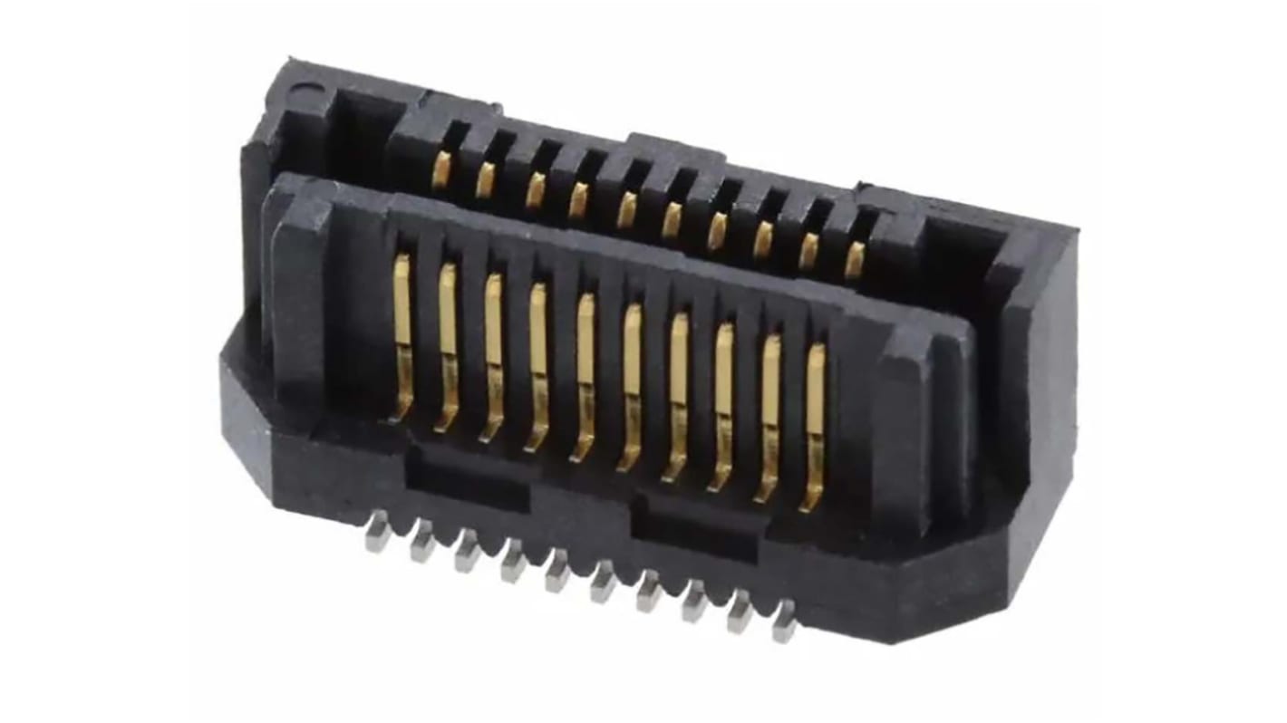 Samtec ストレート 基板接続用ピンヘッダ 20極 0.635mm 2列, 表面実装