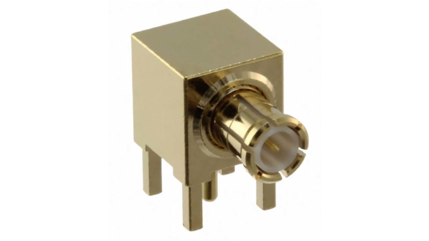 Samtec MCX Series, Plug Through Hole MCX Connector, 50Ω, Through Hole Termination, Right Angle Body