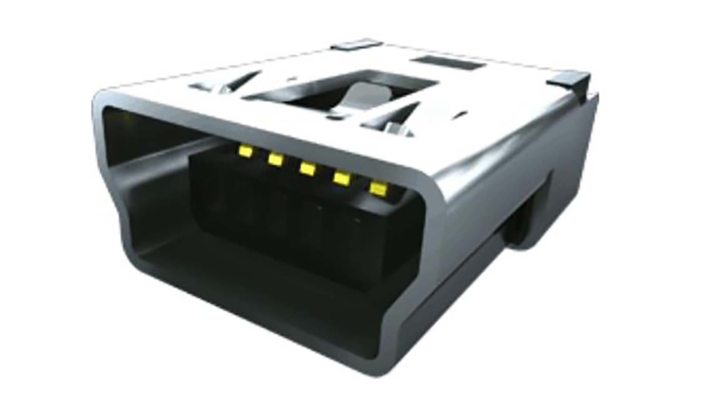 Samtec Straight, SMT, Socket- Single Port Type B 2.0 USB Connector