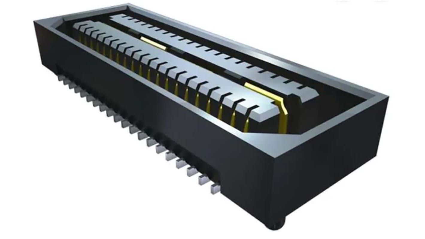 Samtec QSE Series Straight Surface Mount PCB Socket, 80-Contact, 2-Row, 0.88mm Pitch, Solder Termination