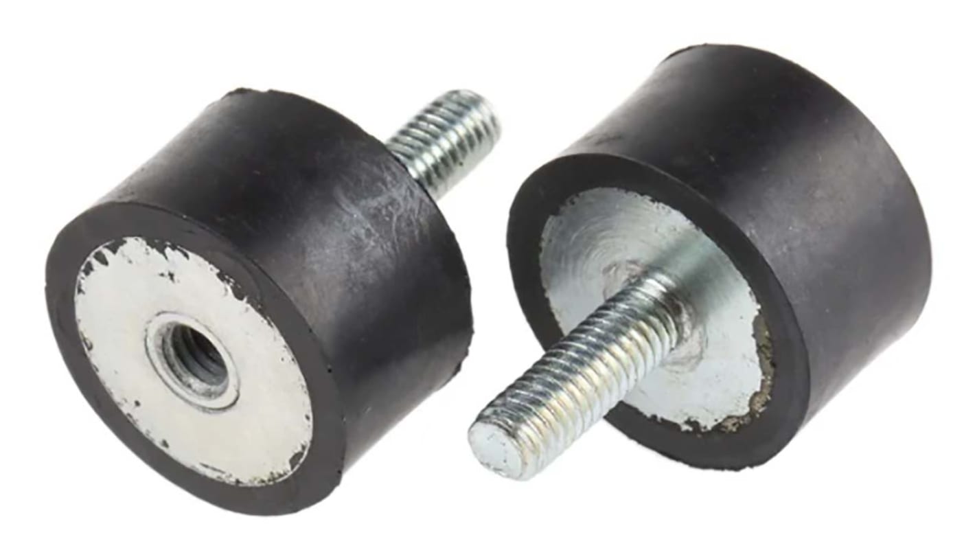 RS PRO M6 Anti Vibration Mount, Male to Female Bobbin with 67.67daN Compression Load