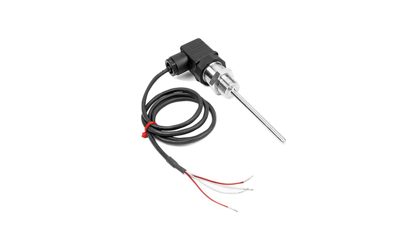 Sensor RTD PT100 RS PRO de 3 hilos, sonda: Ø 6mm, long. 200mm, cable de 1m, temp. -50°C → +250°C