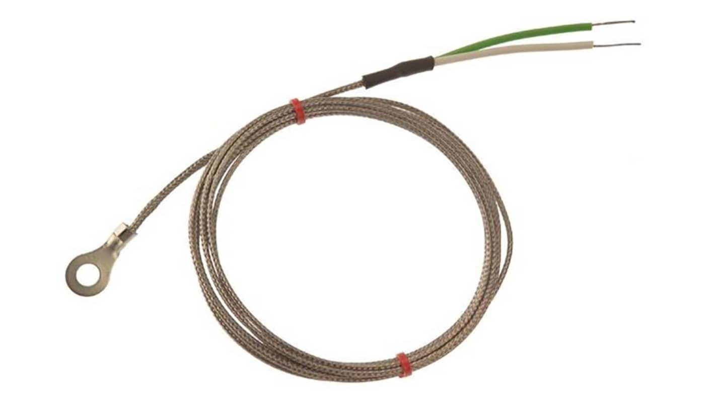 RS PRO Type K Washer Thermocouple 2m Length, 4mm Diameter → +350°C