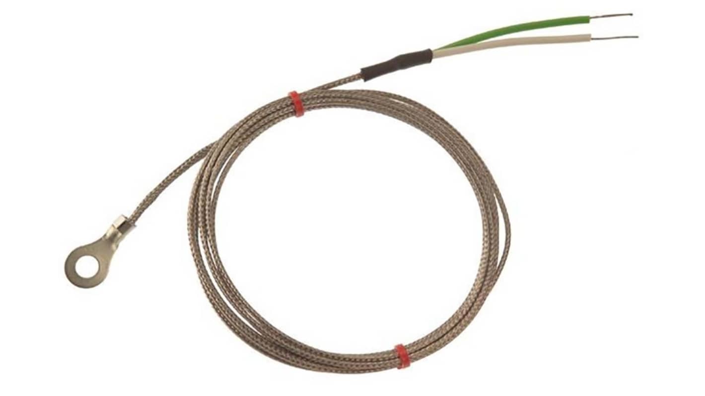 RS PRO Type K Washer Thermocouple 2m Length, 8mm Diameter → +350°C