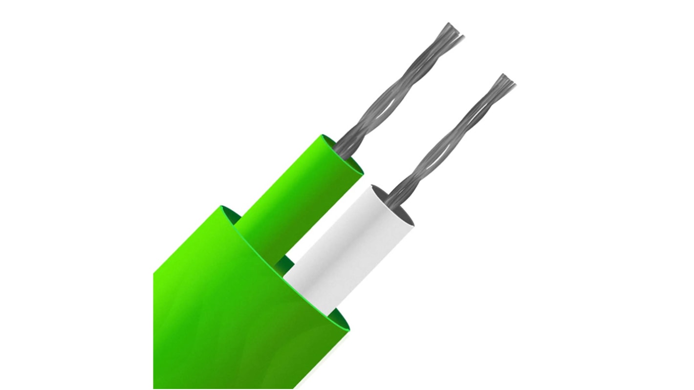 RS PRO Ungeschirmt 1/0,2mm PFA-isoliert Thermoelement Kabel/Draht für Thermoelement Typ K, L. 100m, max. +260°C
