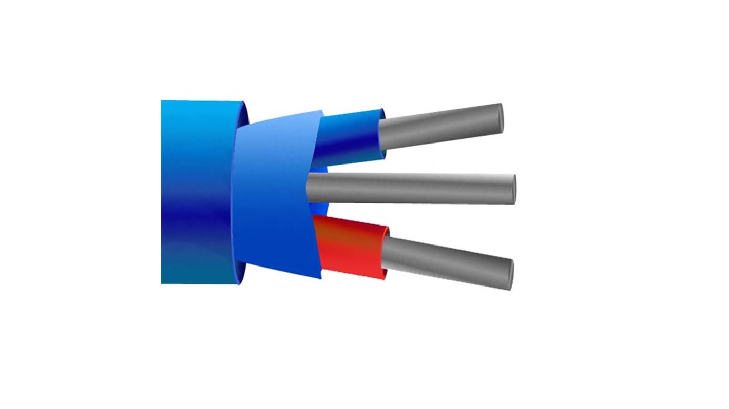 Kabel/przewód termopary T dł. 25m 7/0,2mm -10 → +105 °C Mylar PVC 2-żyłowy Ekranowany