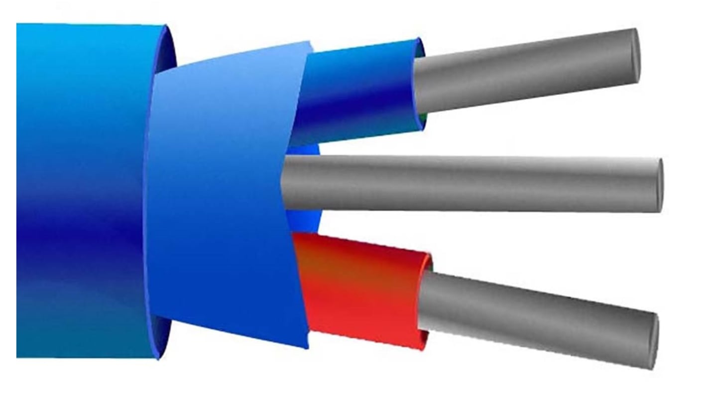 RS PRO Type T Thermocouple Cable/Wire, 100m, Screened, PVC Mylar Insulation, +105°C Max, 7/0.2mm
