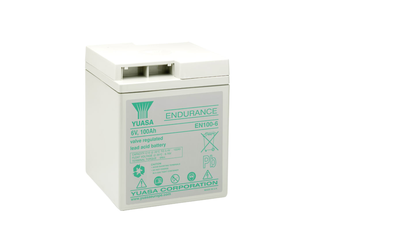 Yuasa 6V M8 Sealed Lead Acid Battery, 100Ah
