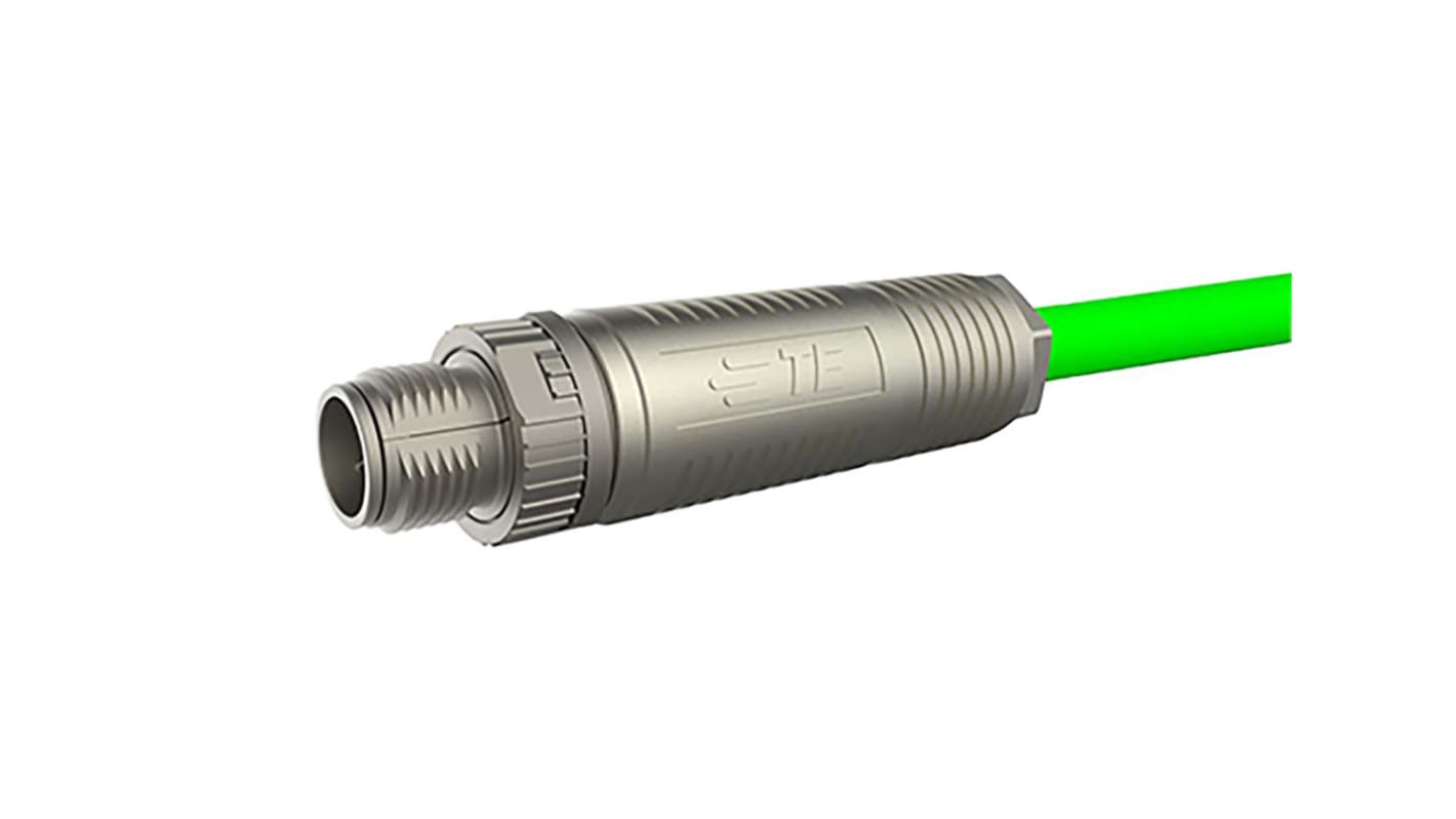 TE Connectivity Circular Connector, 8 Contacts, Cable Mount, M12 Connector, Plug, IP67