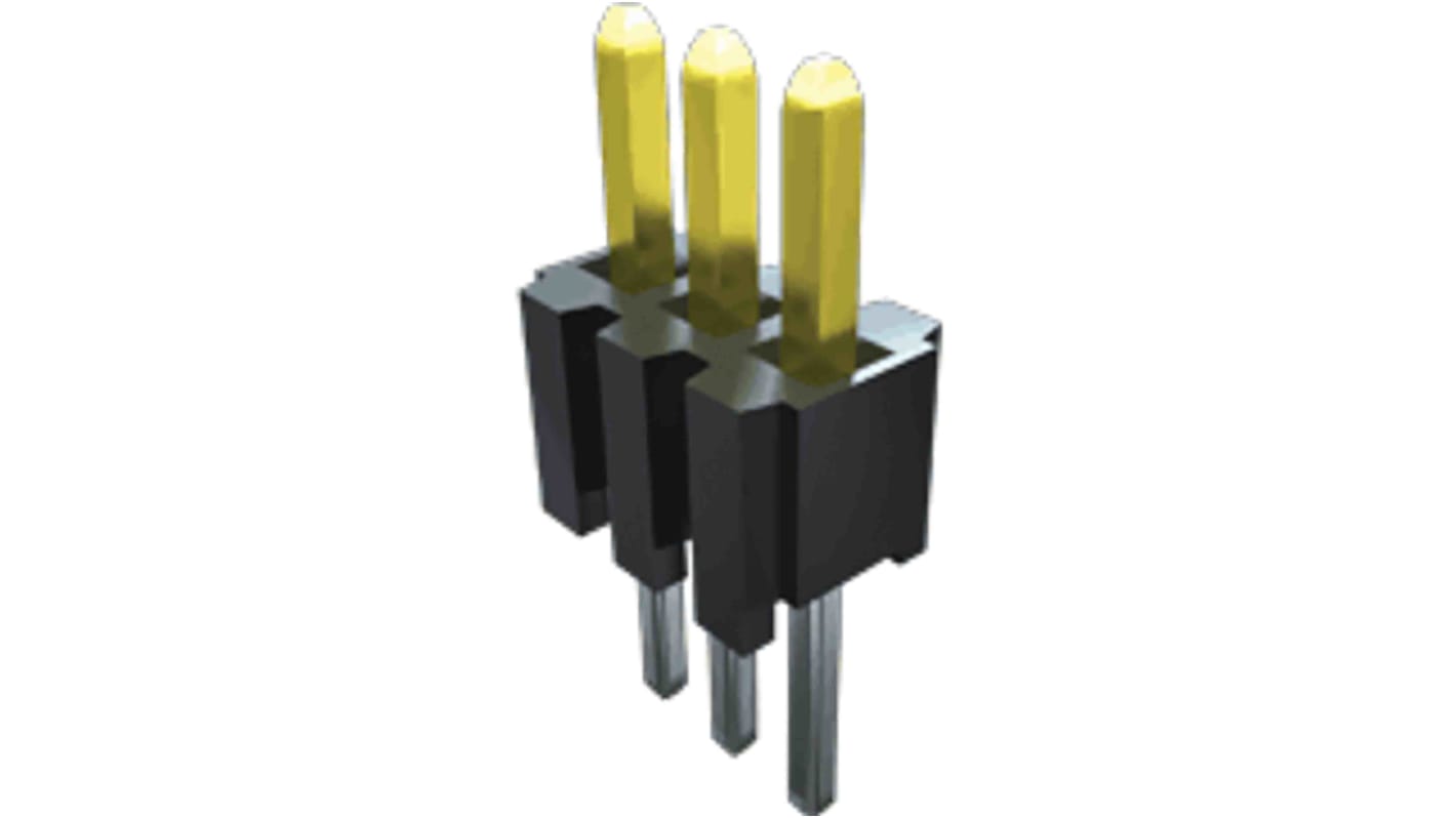 Samtec TMS Series Straight Through Hole Pin Header, 20 Contact(s), 1.27mm Pitch, 1 Row(s), Unshrouded