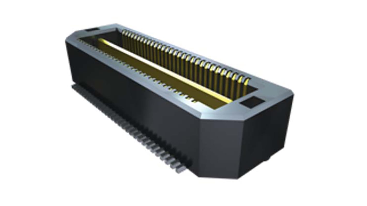 Samtec QTH Series Straight Surface PCB Header, 120 Contact(s), 0.5 mm Pitch, 2 Row(s), Shrouded